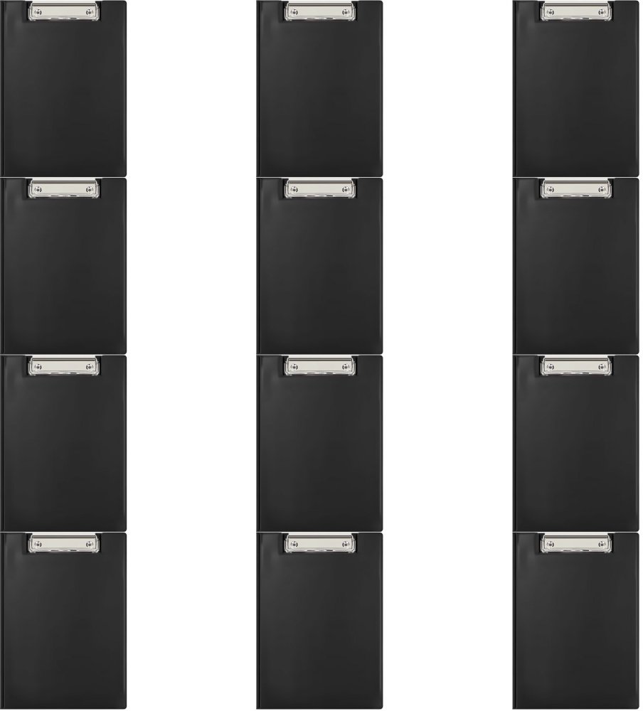 12x Clipboard Biurfol, z okładką, A5, czarny