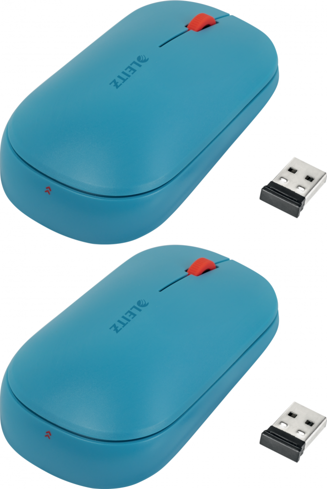 2x Myszka bezprzewodowa Leitz Cosy, niebieski