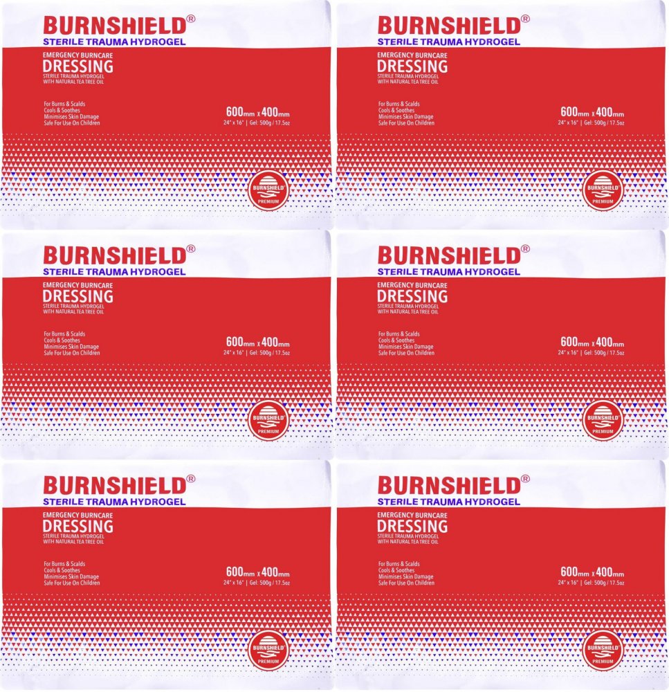 6x Opatrunek hydrożelowy na oparzenia Burnshield, 60x40cm