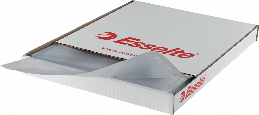 Koszulki groszkowe Esselte, otwierane od góry, A4, 43μm, 100 sztuk, transparentny