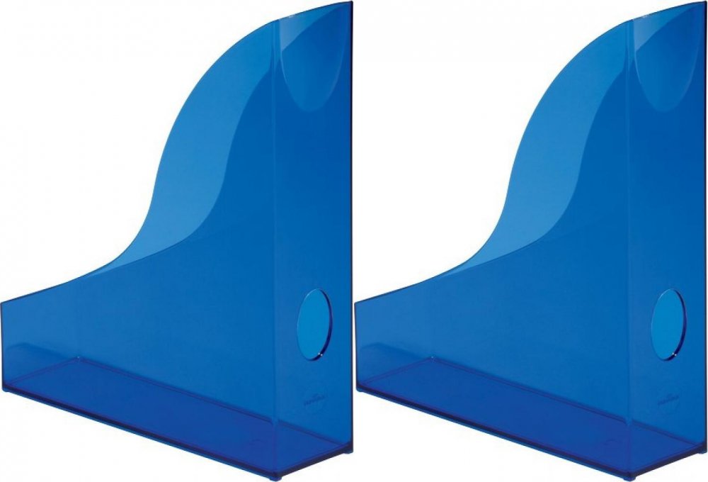 2x Organizer na dokumenty Durable Basic, A4, 73mm, do 730 kartek, przezroczysty ciemnoniebieski