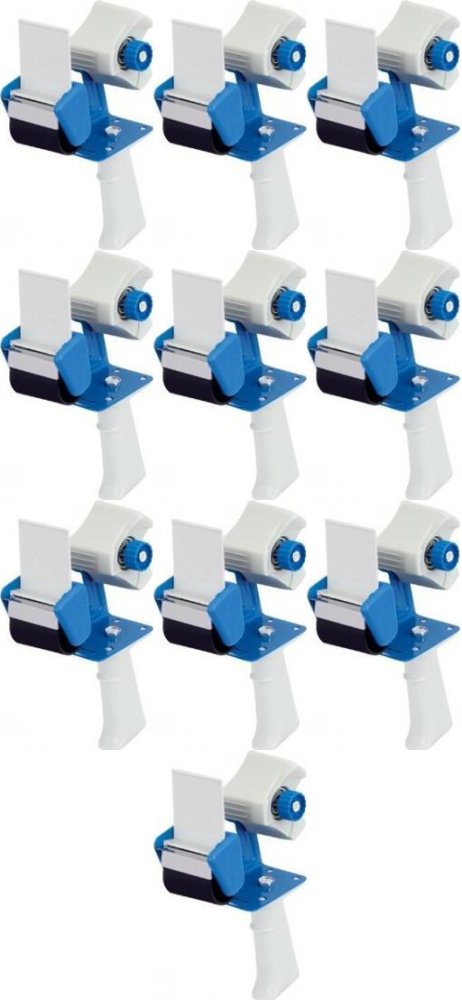 10x Dyspenser do taśmy pakowej Grand, mały, 50mm, niebieski