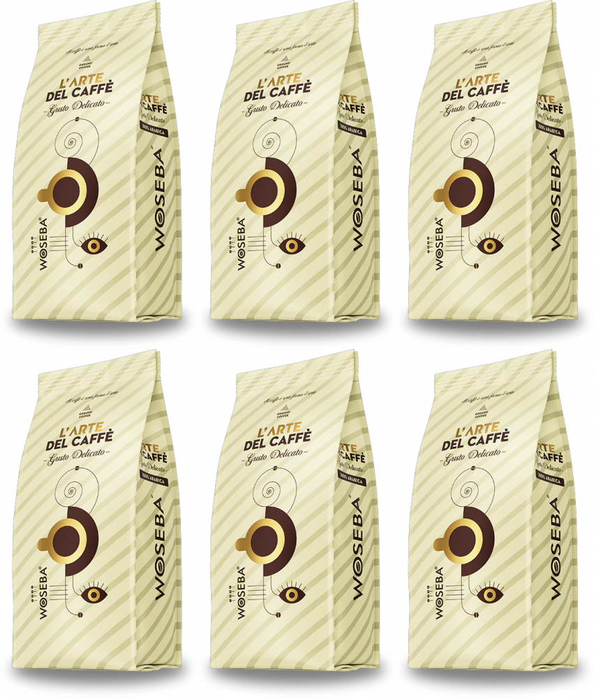 6x Kawa mielona Woseba L’Arte Del Caffe Gusto Delicato, 250g