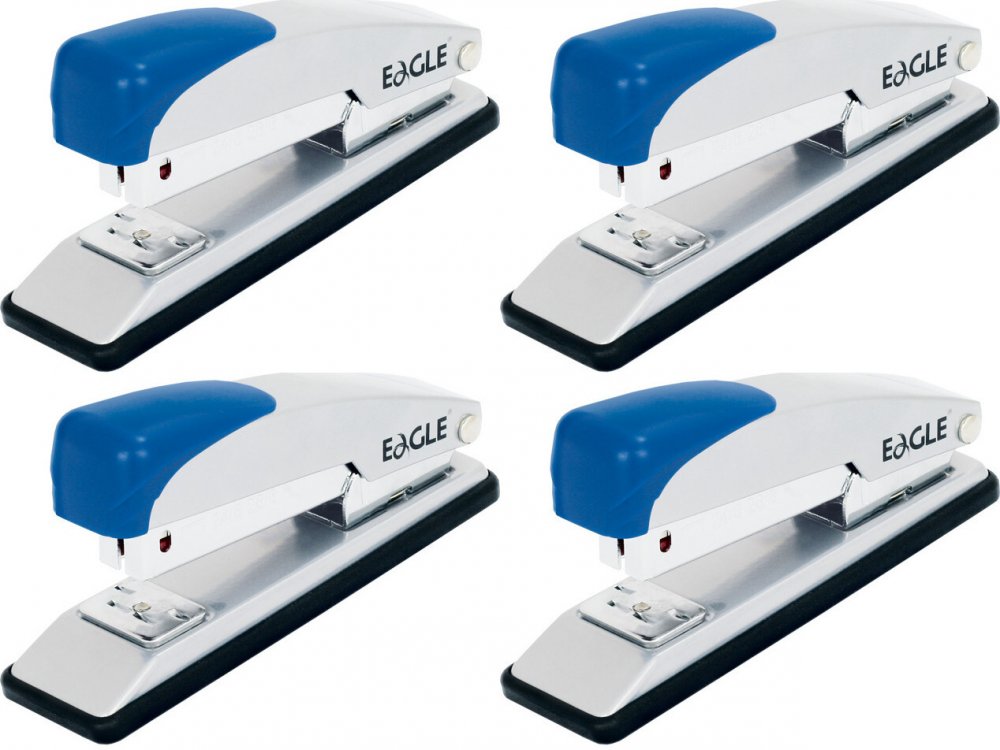 4x Zszywacz Eagle 205, do 20 kartek, niebieski