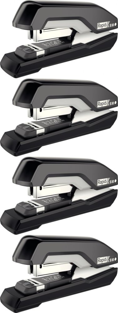 4x Zszywacz Rapid Supreme S50, do 50 kartek, czarny