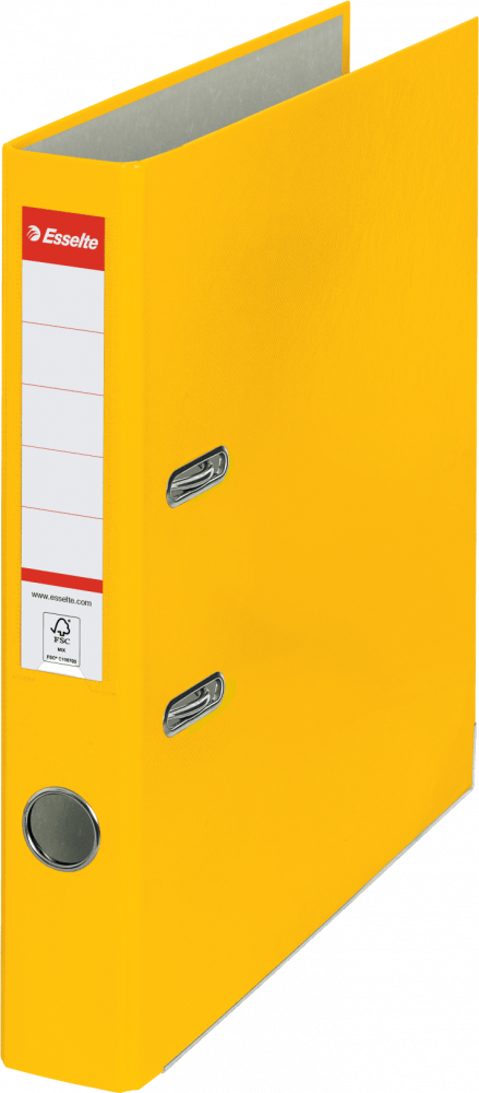 Segregator A4 Esselte, 50mm, do 350 kartek, ekonomiczny, żółty