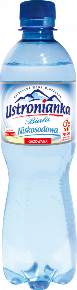 Outlet: WAŻNY DO 2026-01-25 Woda gazowana Ustronianka, niskosodowa, 0.5l, butelka PET