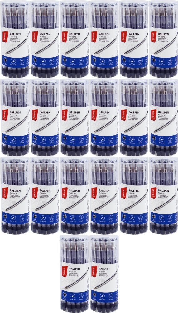 20x Długopis biurowy MemoBe, 0.7mm, 20 sztuk, czarny