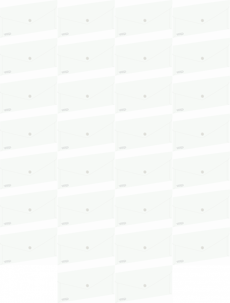 50x Teczka kopertowa Grand, DL (254x130mm), na zatrzask, biały