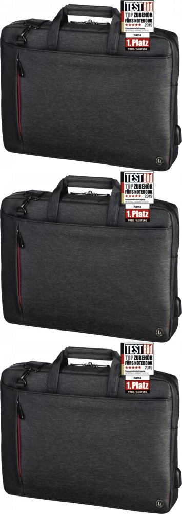 3x Torba na laptopa Hama Manchester, 13.3", czarny