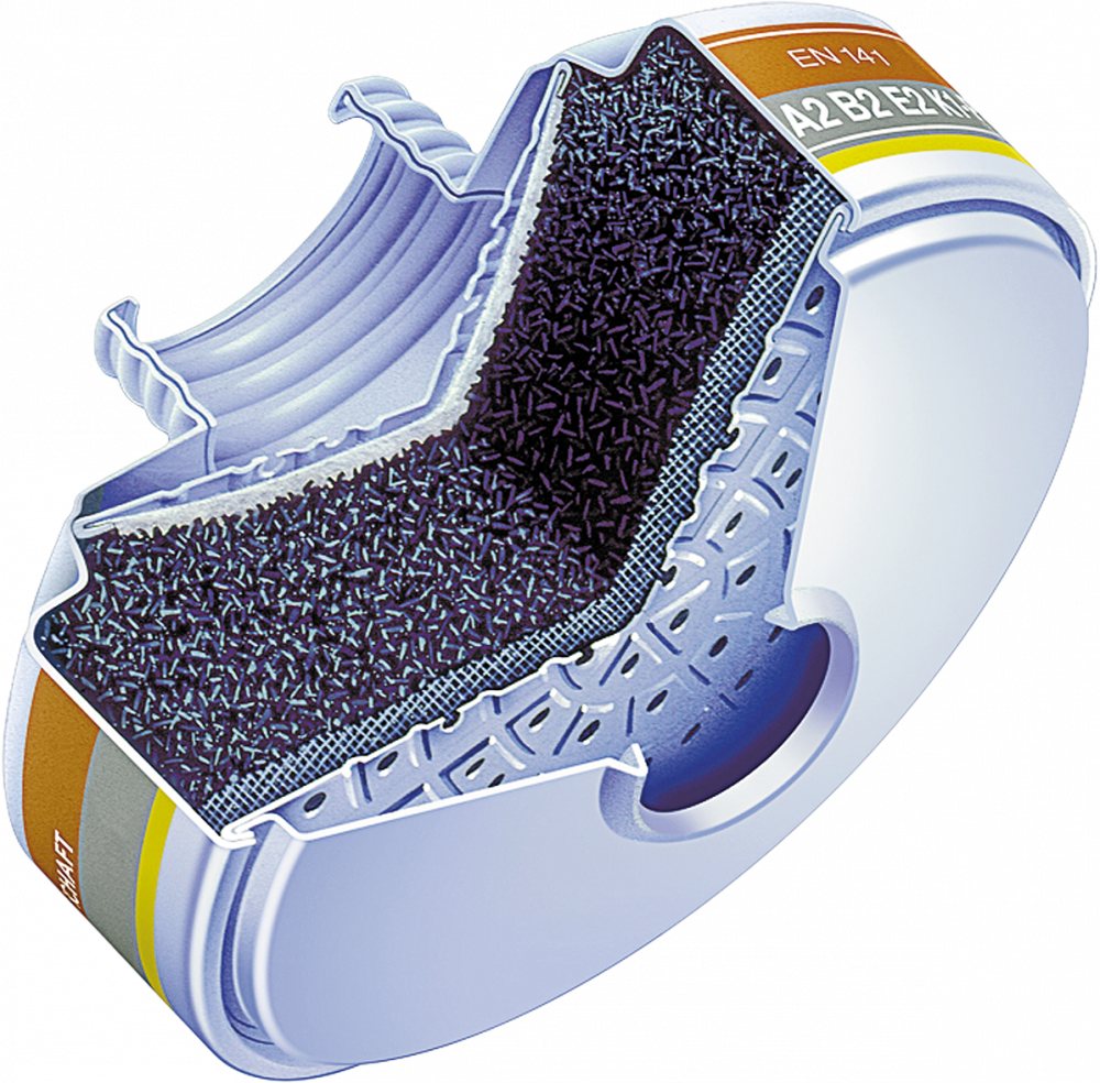 Pochłaniacz wymienny MSA 90 ABEK, MSA-PO-A2B2E2K1, 1 sztuka