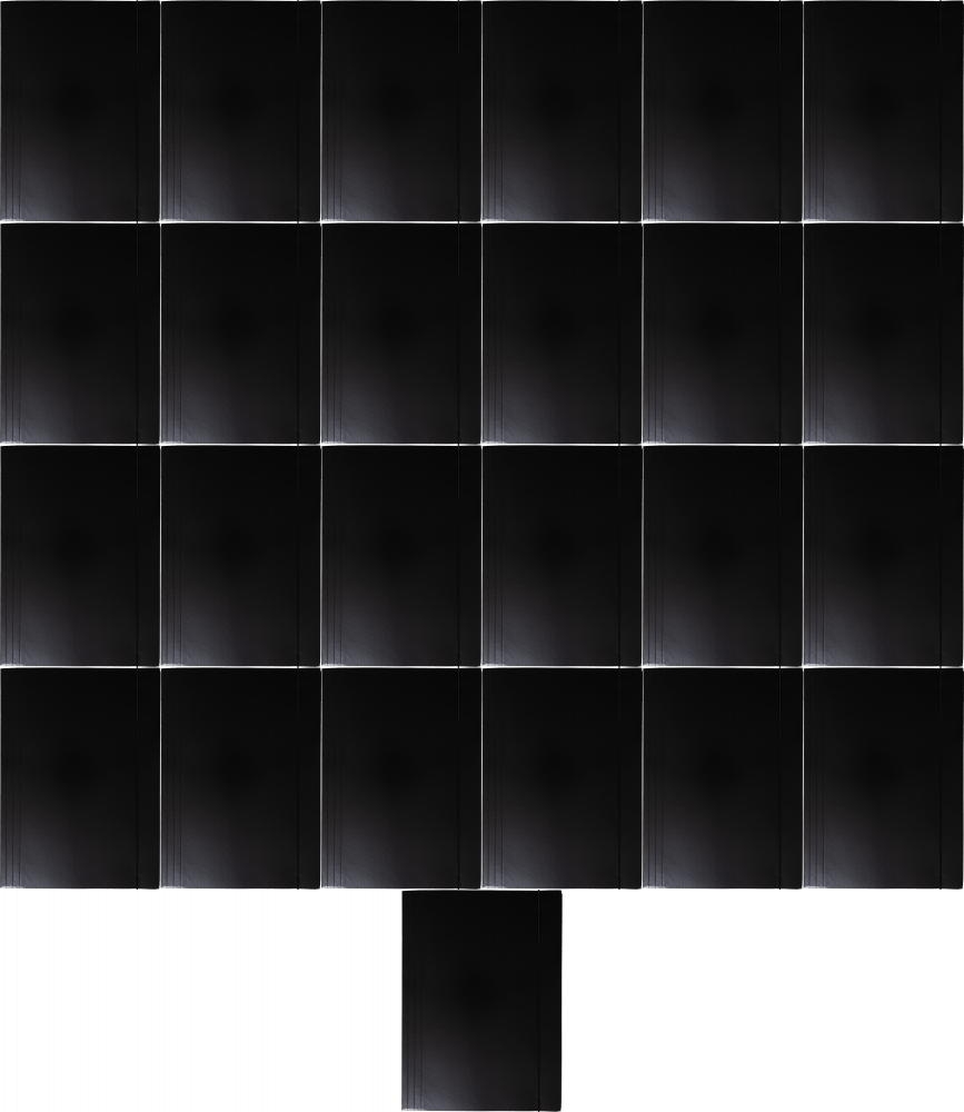 25x Teczka kartonowa z gumką Barbara, lakierowana, A4, 400g, czarny