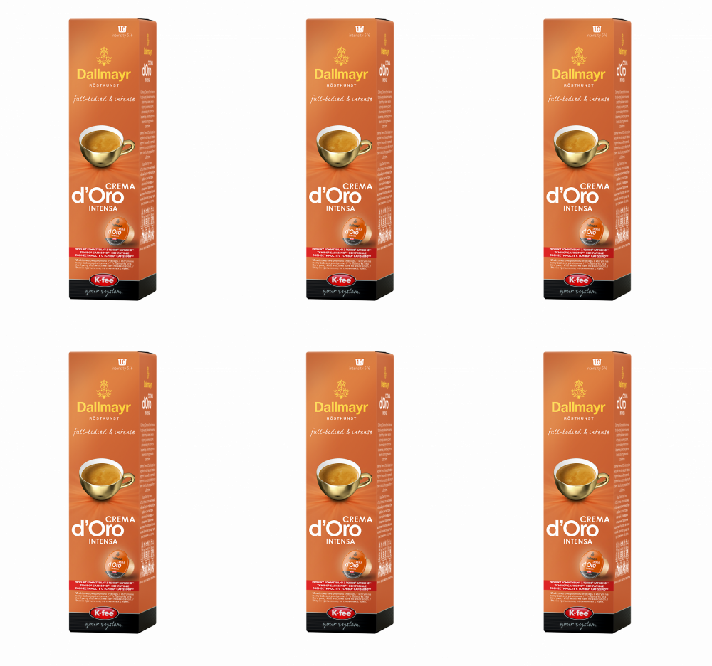 6x Kapsułki do ekspresu Dallmayr Crema D ́Oro Intensa UTZ, 10 sztuk, 78g