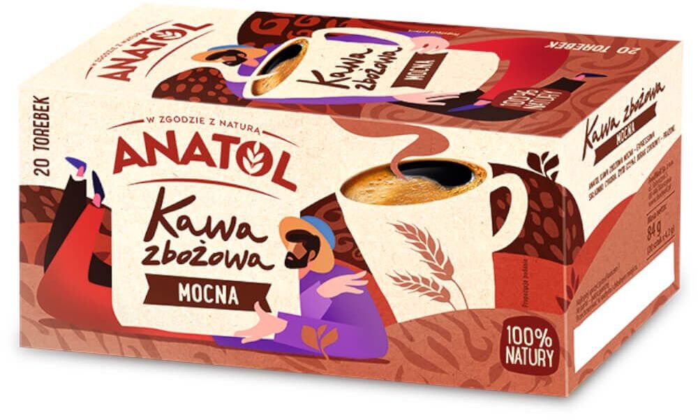 Kawa zbożowa Anatol Mocna, w torebkach, 20 sztuk x 4.2g