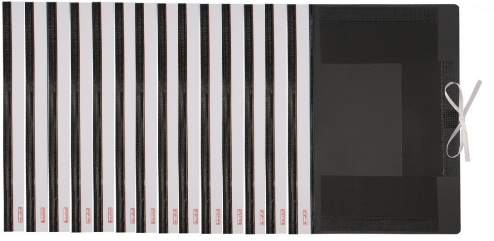 14x Teczka wiązana Biurfol, A4, plastikowa, czarny