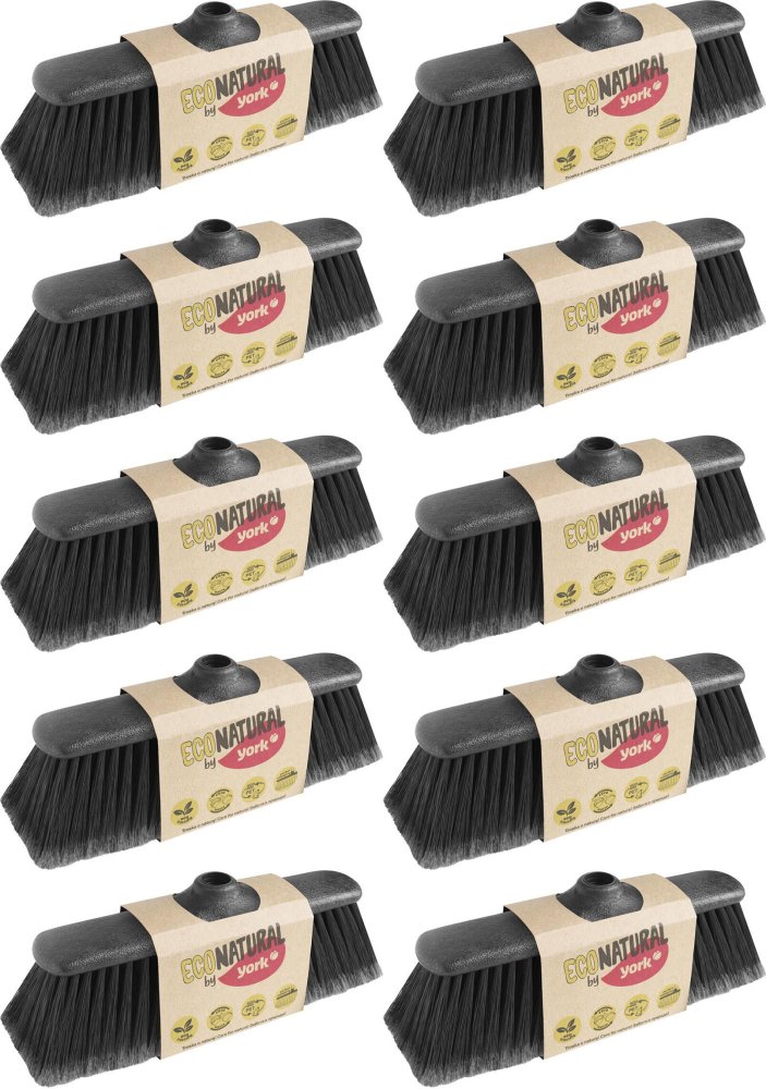 10x Miotła Eco Natural by York, 33cm, czarno-szary, końcówka