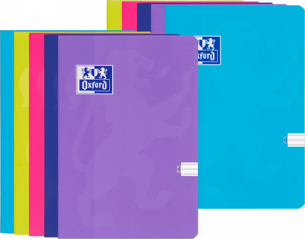 10x Zeszyt w linie Oxford Touch, A5, miękka oprawa, 60 kartek, mix kolorów