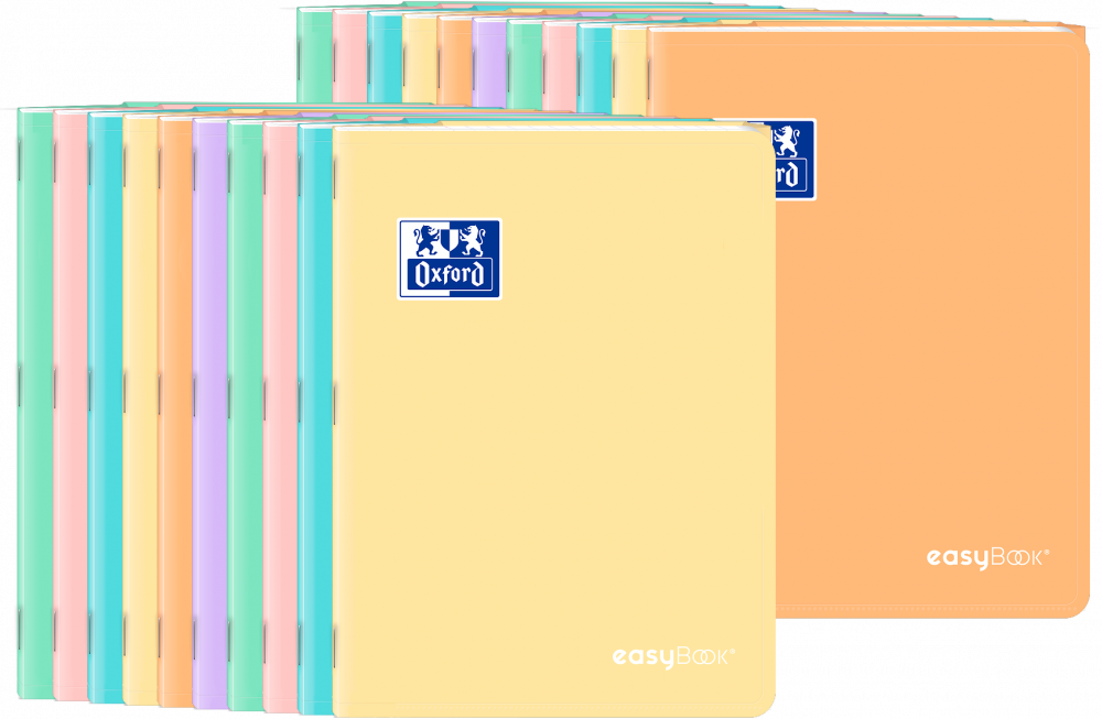 20x Zeszyt w linie Oxford easyBook Pastel, A5, 60 kartek, mix kolorów pastelowych
