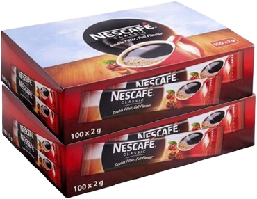 2x Kawa rozpuszczalna w saszetkach Nescafé Classic, 100 sztuk x 2g