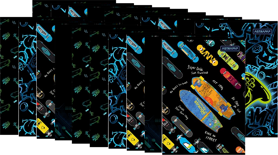 20x Zeszyt A5 Astra Astrapap, w kratkę, 16 kartek, mix wzorów