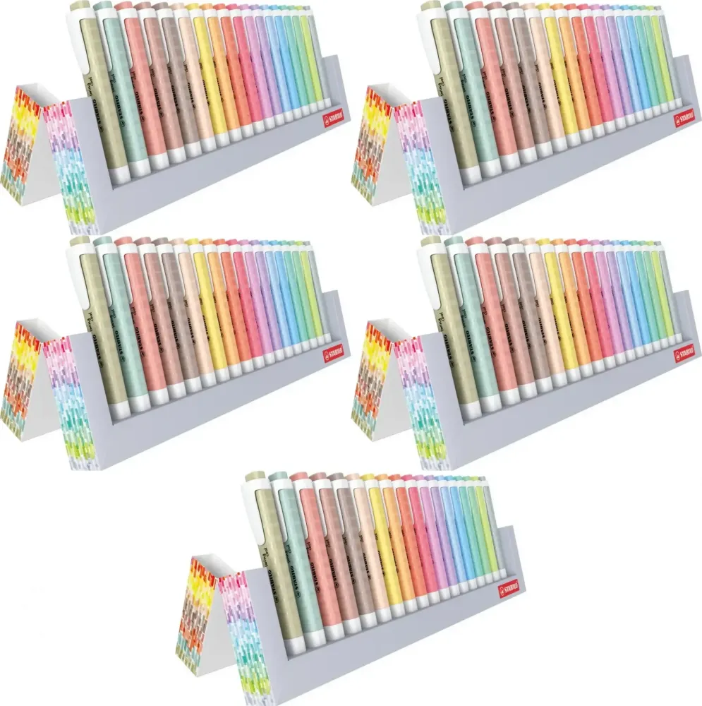 5x Zakreślacze Stabilo Swing Cool, ścięta, 18 sztuk, mix kolorów