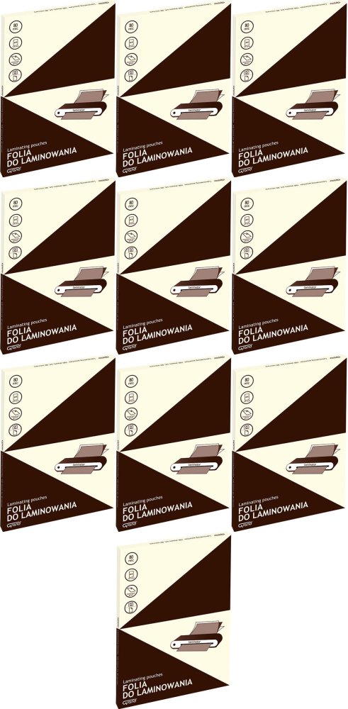 10x Folia do laminowania Grand, 216x303mm, A4, 2x80 μm, 100 arkuszy