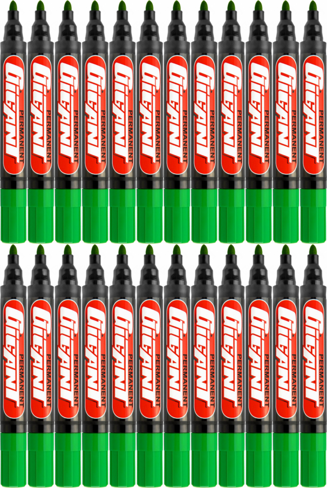 24x Marker permanentny Kamet, Gigant, okrągła, 5.2mm zielony