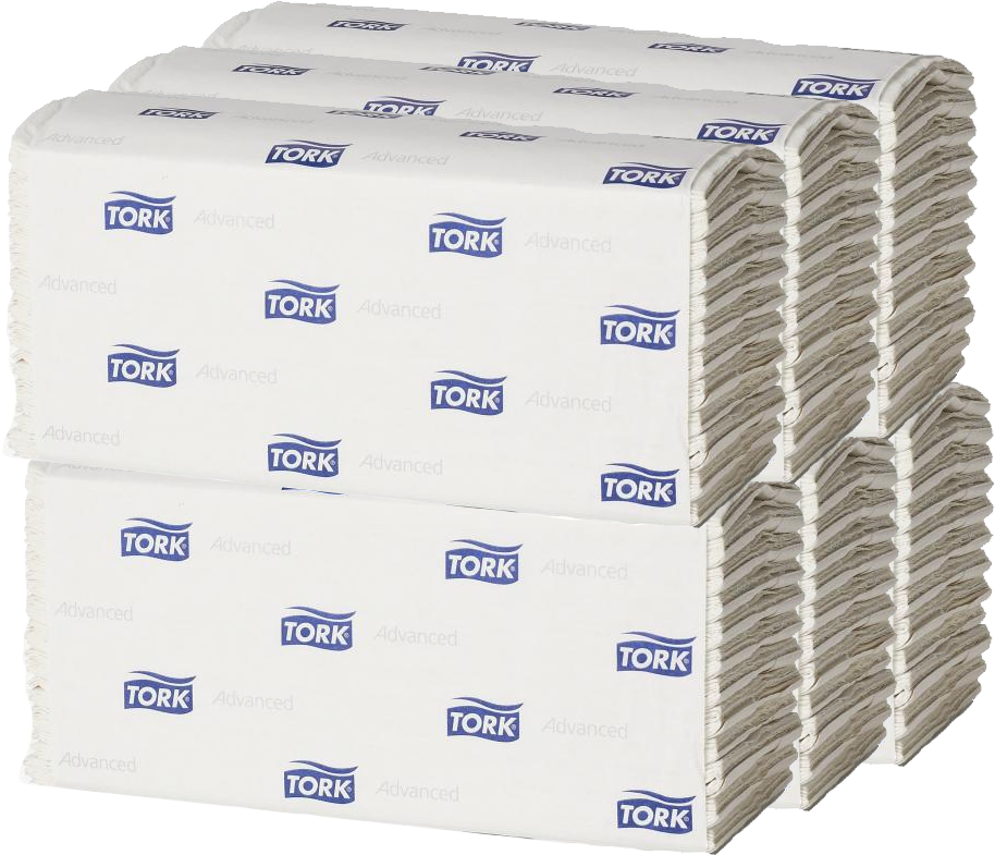 6x Ręcznik papierowy Tork 290163 Advanced, dwuwarstwowy, w składce ZZ, 250 składek, biały