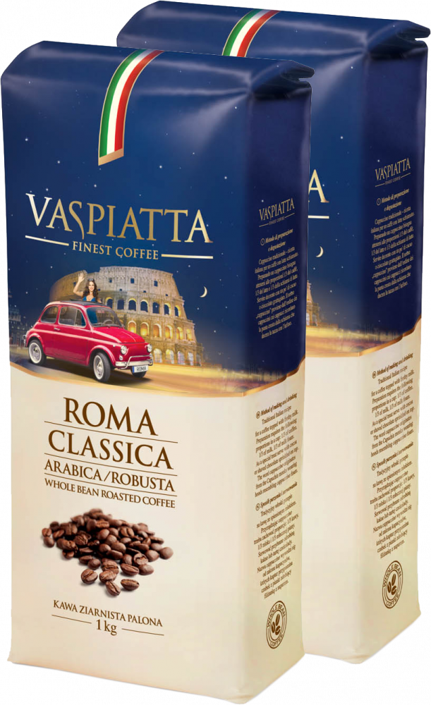 2x Kawa ziarnista Vaspiatta Roma Classica, 1kg