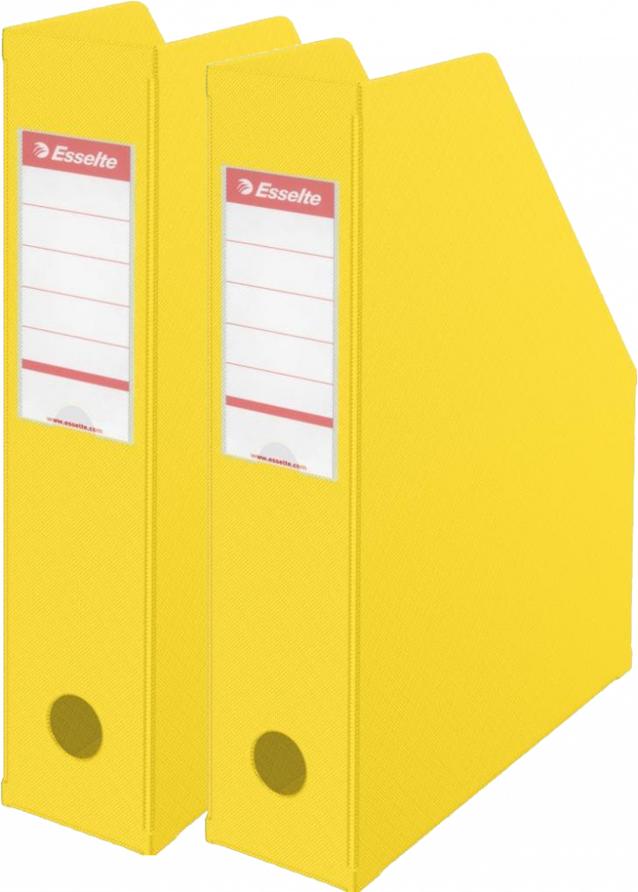 2x Organizer kartonowy na dokumenty Esselte Vivida, składany , A4, 70mm, do 700 kartek żółty