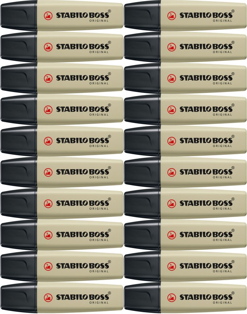 20x Zakreślacz Stabilo Boss Original Nature Colors Mud Green 70/137, ścięta, zieleń błotna