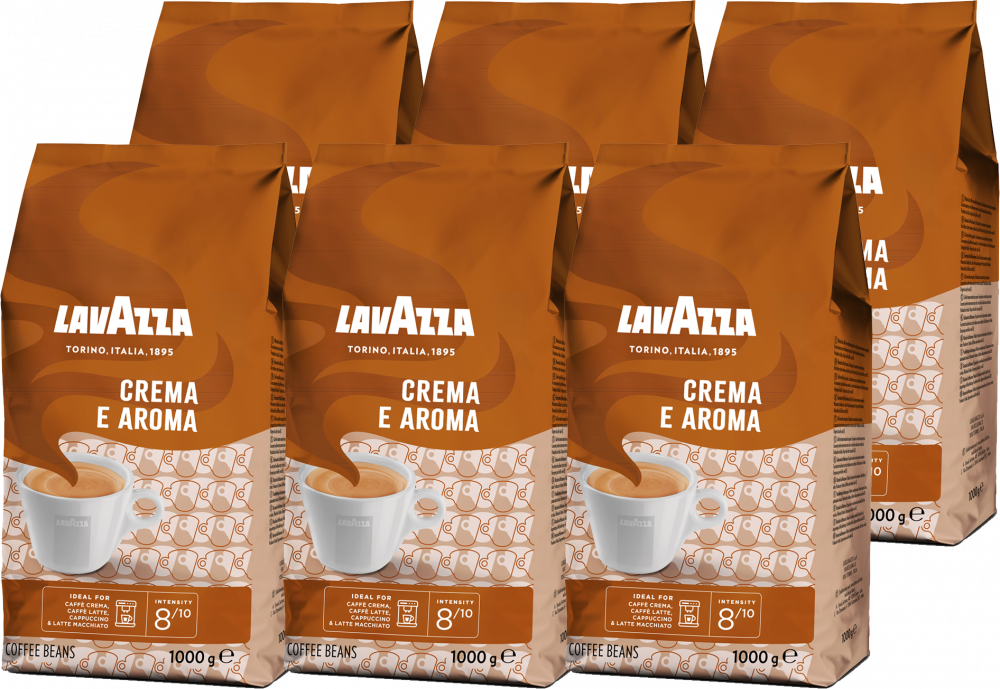 6x Kawa ziarnista Lavazza Crema Aroma, 1kg