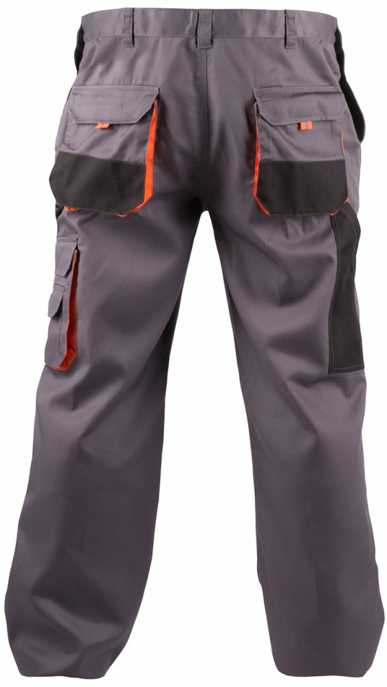 Spodnie robocze Fridrich&Fridrich Chris, gramatura 235g, rozmiar 62, szaro-pomarańczowy