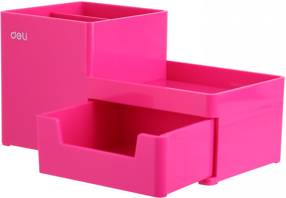 Organizer na biurko Deli Rio, 175x90x92mm, różowy