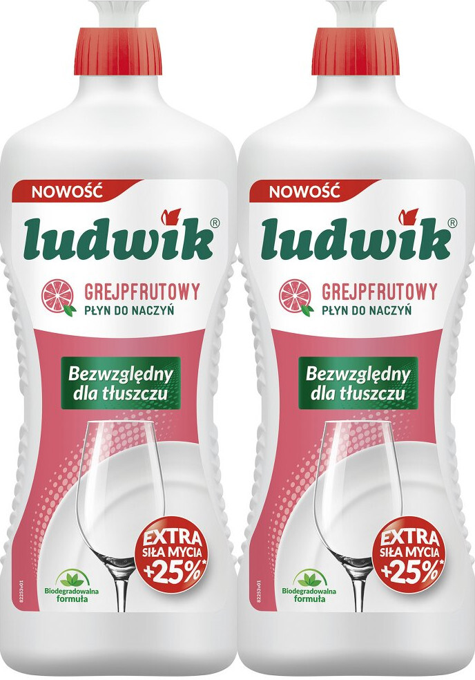 2x Płyn do naczyń Ludwik, grejpfrutowy, 900g