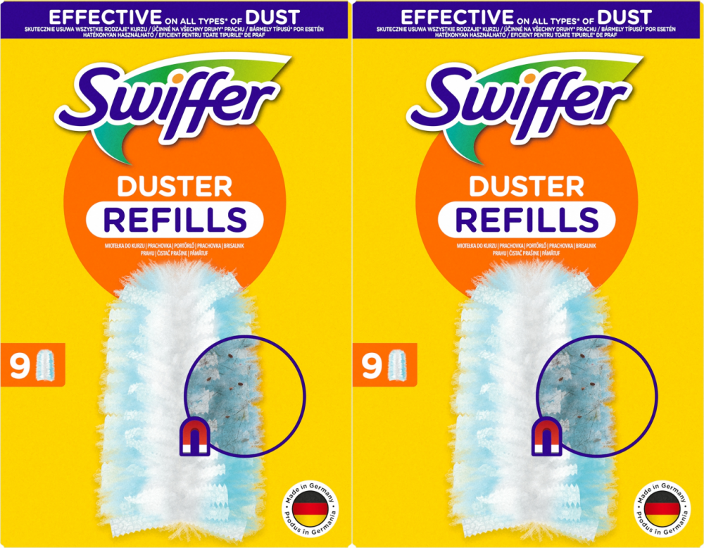 2x Wkład wymienny do miotełek Swiffer Duster, do kurzu, 9 sztuk