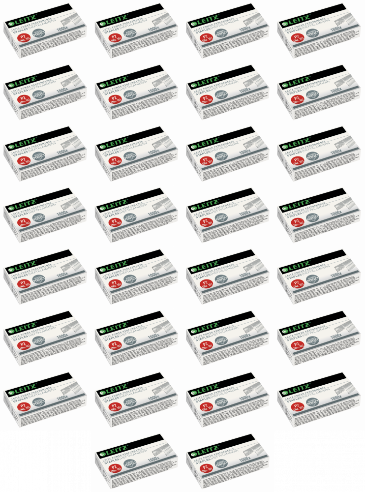 50x Zszywki wytrzymałe Leitz Power Performance, 10/5, 1000 sztuk, srebrny
