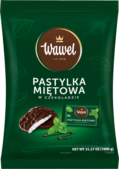 Pastylki miętowe Wawel w czekoladzie, 1kg