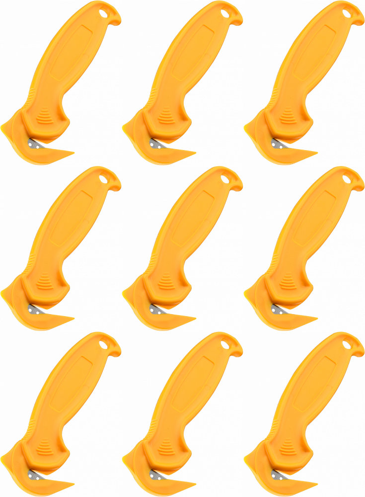 9x Nóż bezpieczny Grand GR-B02, mały, żółty