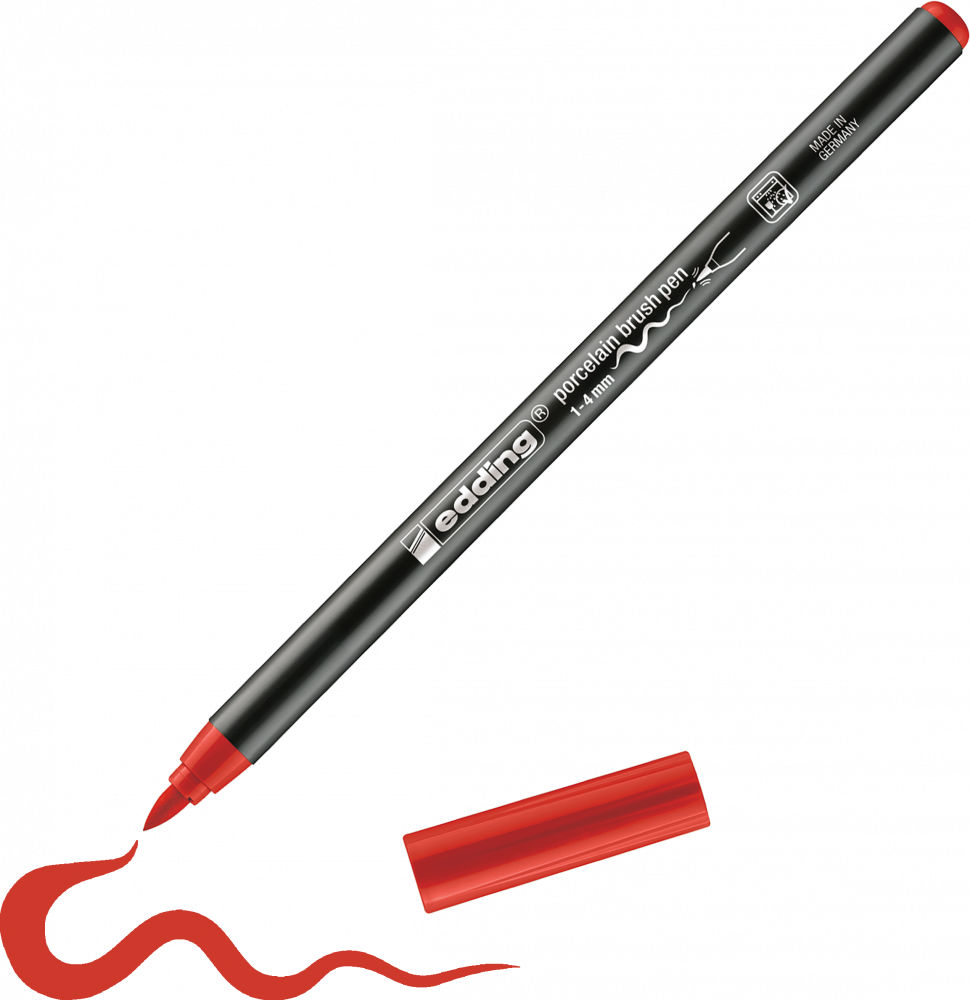 Pisak do powierzchni ceramicznych edding 4200, 1-4mm, 1 sztuka, czerwony