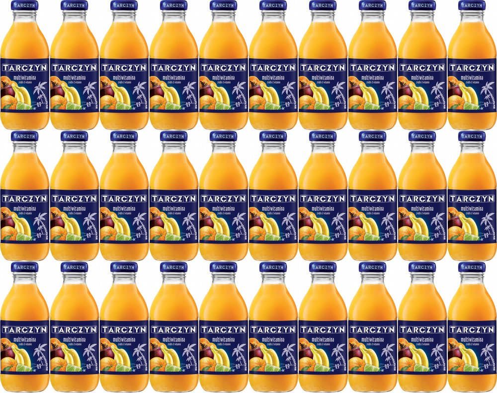 30x Sok multiwitamina Tarczyn, butelka szklana, 0.3l