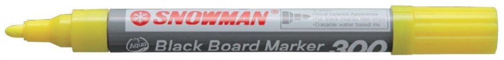 Marker kredowy Snowman 300, okrągła, 2-5mm, żółty