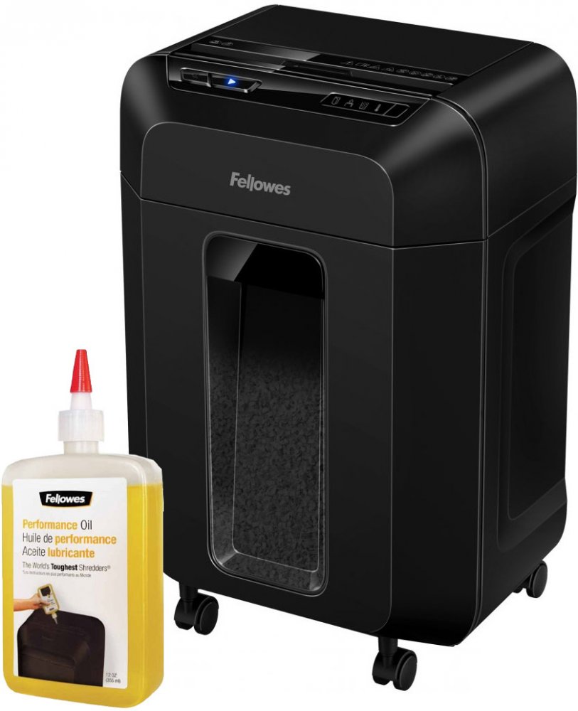 Zestaw: Niszczarka do papieru automatyczna Fellowes AutoMax 80M + Olej do niszczarek Fellowes, 355ml