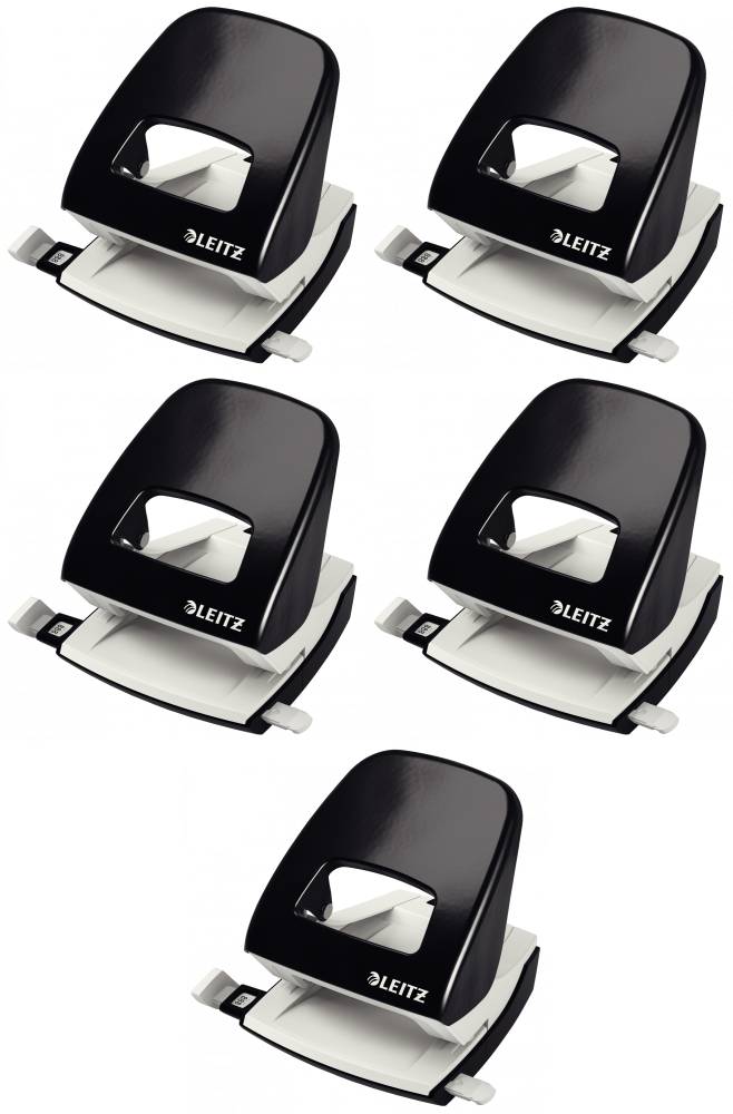 5x Dziurkacz Leitz New NeXXt, duży, do 30 kartek, czarny