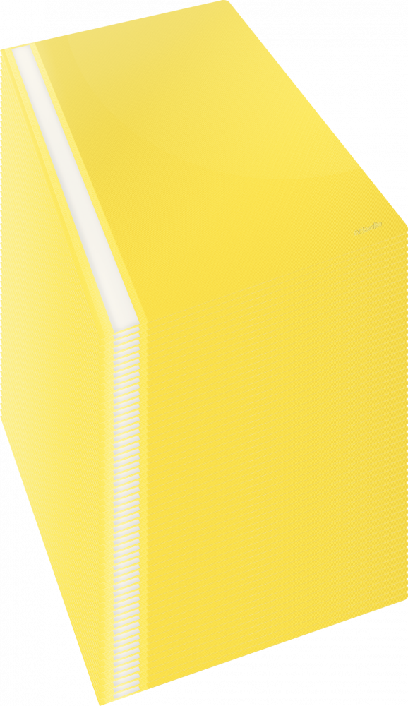 50x Skoroszyt plastikowy bez oczek Esselte Vivida, A4, do 160 kartek, żółty