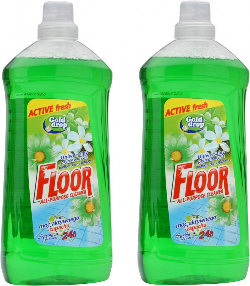 2x płyn uniwersalny Floor Gold Drop, kwiaty wiosenne, 1.5l