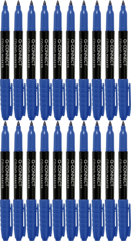20x Marker do płyt CD i DVD Q-Connect, okrągła, 1mm, niebieski