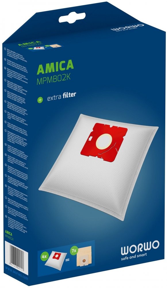 Worki Worwo do odkurzacza Amica, YUGO VM 1045, 4 worki+ filtr