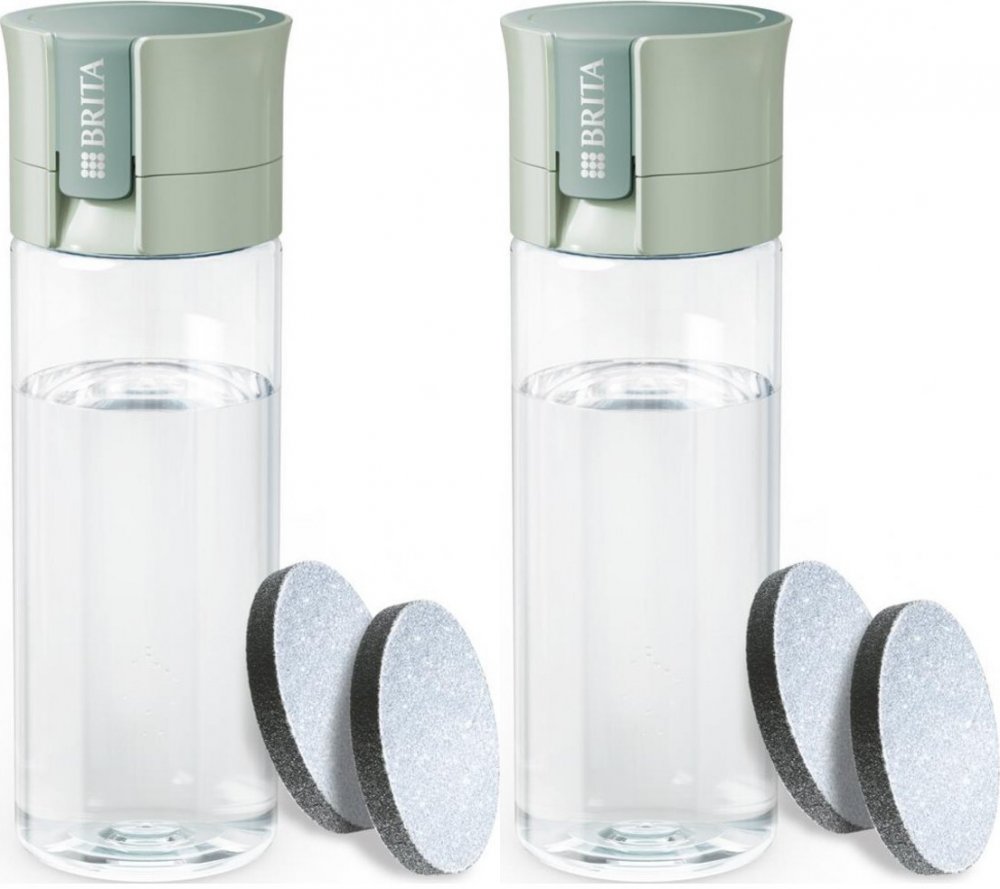 2x Butelka filtrująca Brita Vital, 0.6l, pastelowa zieleń