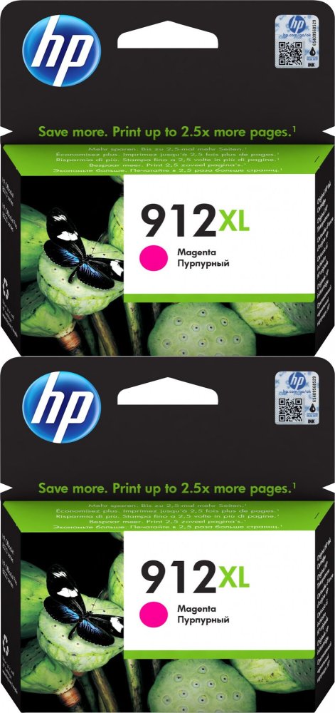 2x Tusz HP 912XL (3YL82AE), 825 stron, magenta (purpurowy)